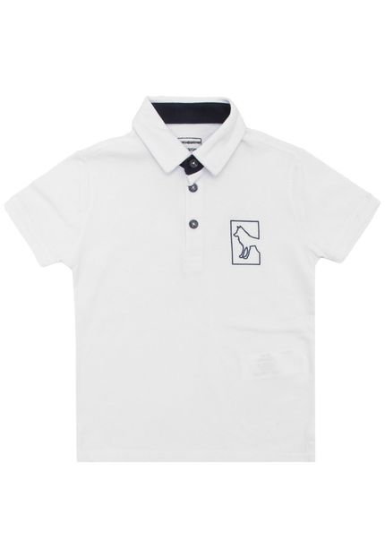 Camisa Polo Acostamento Menino Logo Branco - Marca Acostamento