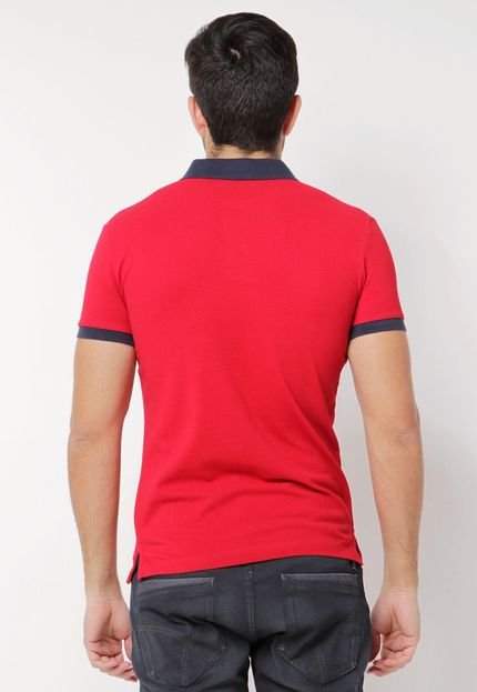 Camisa Polo Gant W.N. 2 Pieced Chest Stripe Pique Ru Vermelha - Marca Gant