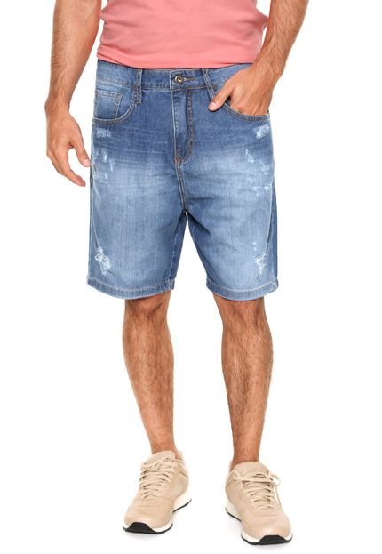 Bermuda Jeans Sommer Bolsos Azul - Marca Sommer