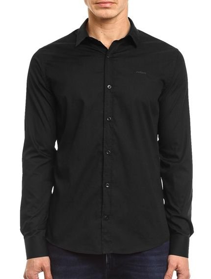 Camisa Colcci Masculina Regular Lisa Classic Preta Incolor - Marca Colcci