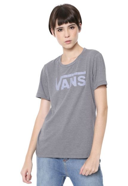 Camiseta Vans Basic Crew Wm Flying Cinza - Marca Vans