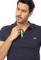 Camisa Polo Lacoste Slim Frisos Azul-marinho - Marca Lacoste