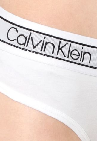 Calcinha Calvin Klein Underwear Tanga Flx Branca