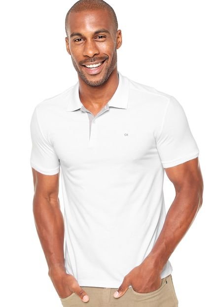 Camisa Polo Calvin Klein Tag Branca - Marca Calvin Klein