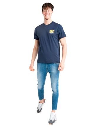 Camiseta Tommy Jeans Masculina Azul Marinho College Color - Loja