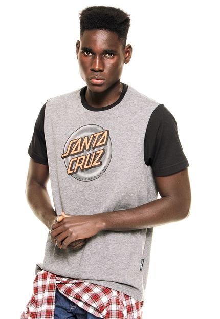 Camiseta Santa Cruz Coiled Dot Cinza - Marca Santa Cruz