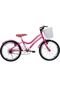 Bicicleta infantil Aro 20 Mtb S/M Top Mist F. C/ Cestao Rosa/Branco Athor Bike - Marca Athor Bikes
