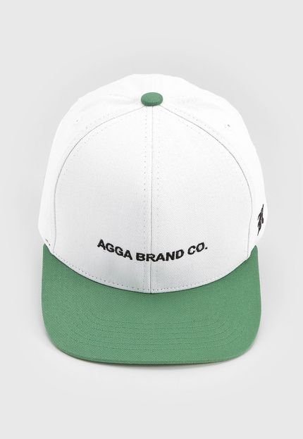 Boné Agga Letters Brand Co Branco/Verde - Marca Agga