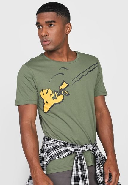 Camiseta Snoopy Woodstock Verde - Marca Snoopy