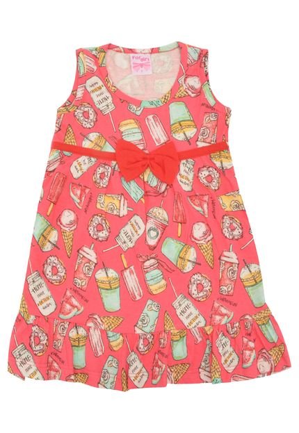 Vestido For Girl Food Coral - Marca For Girl