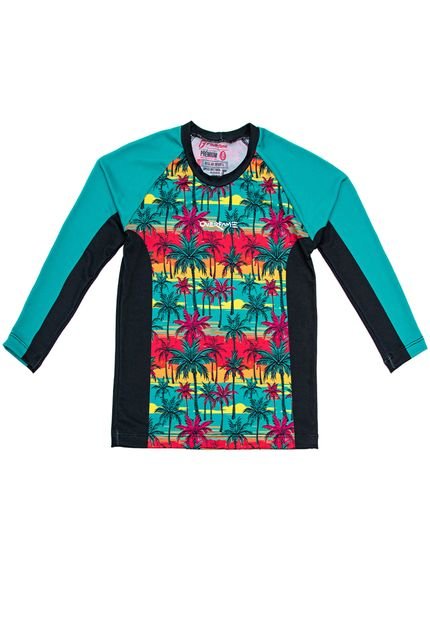 Camiseta Proteção UV 50 Infantil Praia Coqueiros -8 - Marca Over Fame