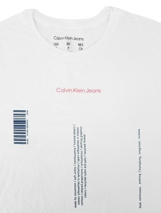Camiseta Calvin Klein Jeans Barcode Made For Movement Branca