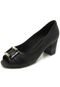 Peep Toe Piccadilly Fivela Preto - Marca Piccadilly