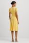 Vestido Lauren Ralph Lauren Midi Liso Amarelo - Marca Lauren Ralph Lauren