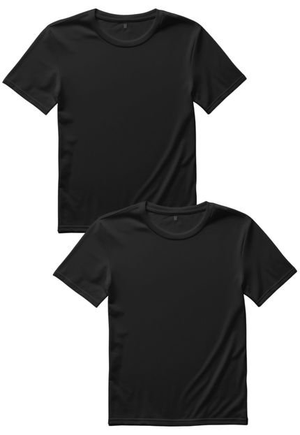 Kit 2 Camisetas Masculinas Algodão Básicas Benellys Pretas - Marca Benellys