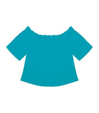 Blusa Feminina Ciganinha Em Viscotorcion Rovitex Azul