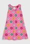 Vestido Kyly Infantil Frutas Rosa - Marca Kyly