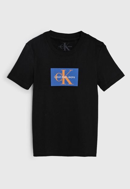 Camiseta Calvin Klein Kids Infantil Logo Preta - Marca Calvin Klein Kids