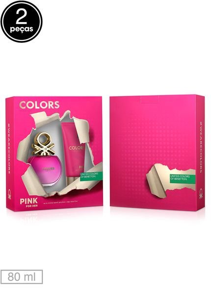 Kit Colors Pink Her 80ml - Marca Benetton Fragrances