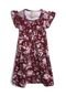 Vestido Elian Infantil Flores Vinho - Marca Elian