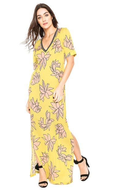 Vestido Animale Longo Lauren Amarelo - Marca Animale