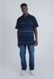 Camisa Polo HD Plus Size Estampada Linear Azul Marinho - Marca HD Hawaiian Dreams