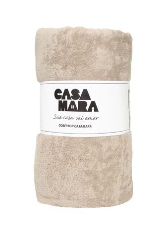 Manta Solteiro Kacyumara Casamara Blanket 150x220cm Bege
