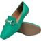 Sapato Feminino Mocassim Donatella Shoes Confort Bico Quadrado Santorine Verde Salsa - Marca Donatella Shoes