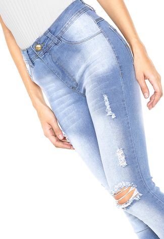 Calça Jeans GRIFLE COMPANY Skinny Rasgos Azul
