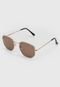Óculos de Sol Mr Kitsch Geométrico Dourado/Marrom - Marca MR. KITSCH