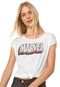 Blusa Cativa Marvel Logo Branca - Marca Cativa Marvel
