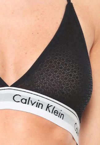 Top Calvin Klein Underwear Triângulo Modern Preto