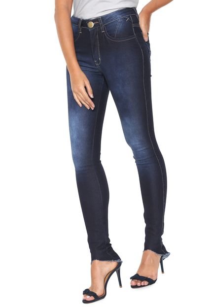 Calça Jeans Denuncia Skinny Assimétrica Azul - Marca Denuncia
