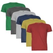 Kit 6 Camisetas Masculina Malha Fria Básica Lisa Gola Careca - Marca Zafina