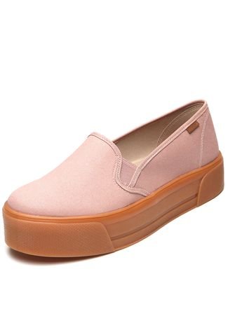 Slip On DAFITI SHOES Logo Nude - Compre Agora