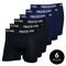 Kit 6 Cuexas Boxer Masculina Polo State Azul e Preto Blue/black - Marca Polo State