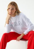 Blusa de Moletom Fechada Fila Logo Branca - Marca Fila