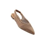 Sapatilha Valentina Slingback Tramada 373252 Tabaco Incolor - Marca Valentina