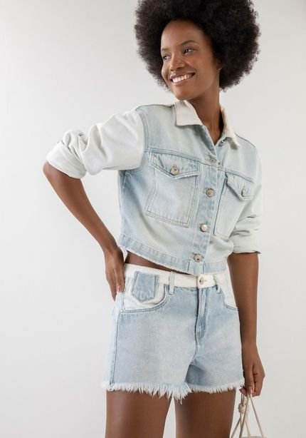 Shorts Jeans Comfort com Cintura Baixa - Marca Lez a Lez