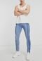 Calça Jeans TopMan Skinny Color Block Azul - Marca TopMan