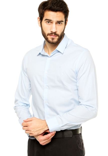 Camisa Calvin Klein Jeans Slim Azul - Marca Calvin Klein