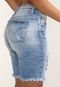 Bermuda Jeans Lunender Reta Estonada Azul - Marca Lunender