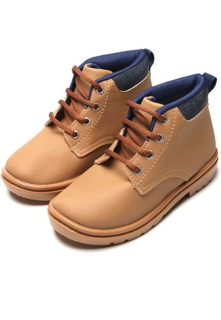 Bota Coturno Tricae Infantil Lisa Caramelo - Marca Tricae