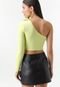 Blusa Cropped Only Ombro Único Verde - Marca Only