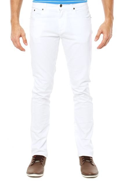 Calça Jeans Lacoste Reta Logo Branca - Marca Lacoste