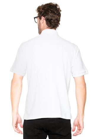 Camisa Polo FiveBlu Manga Curta Basic Embroidery Branca