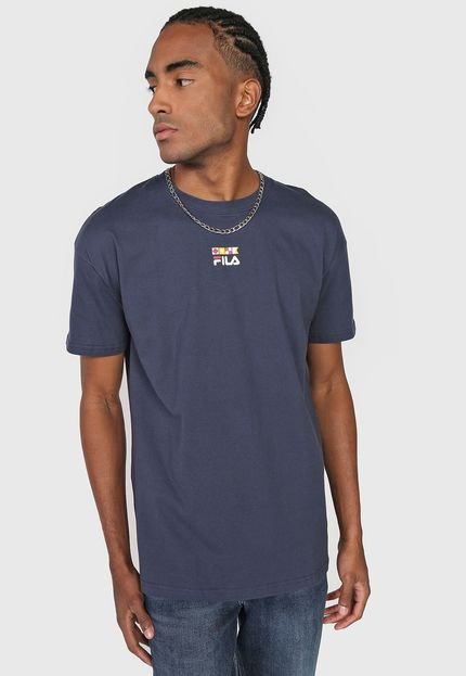 Camiseta Fila Acqua Flag Azul-Marinho - Marca Fila