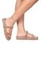 Papete Sandalia Feminino Chinelo Trança Nude Estilo Shoes - Marca Estilo Shoes