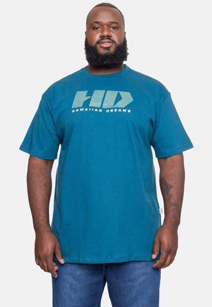 Camiseta HD Plus Size Masculina Azul Tempestade - Marca HD Hawaiian Dreams