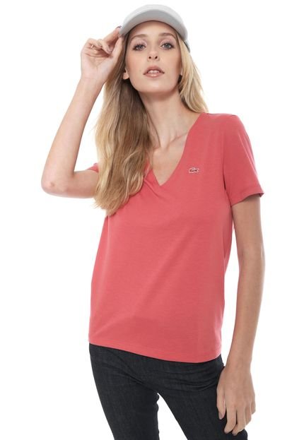 Camiseta Lacoste Logo Laranja - Marca Lacoste